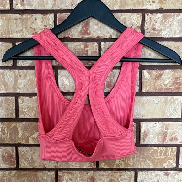 Zara Coral Ribbed Sports Bra size S excellent condition - Picture 5 of 5